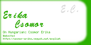 erika csomor business card